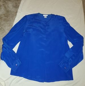 Silk button down blouse